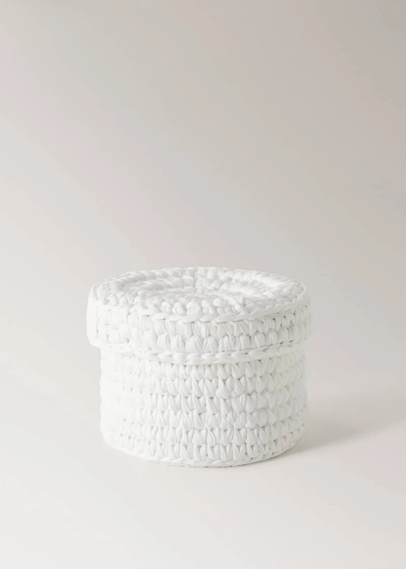 Medium round basket with lid