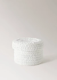 Medium round basket with lid