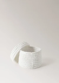 Medium round basket with lid