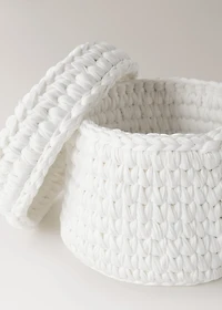 Medium round basket with lid