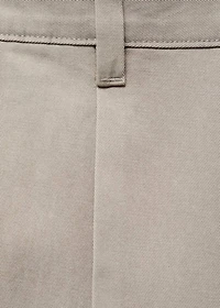 Cotton and lyocell straight-leg pleated pants