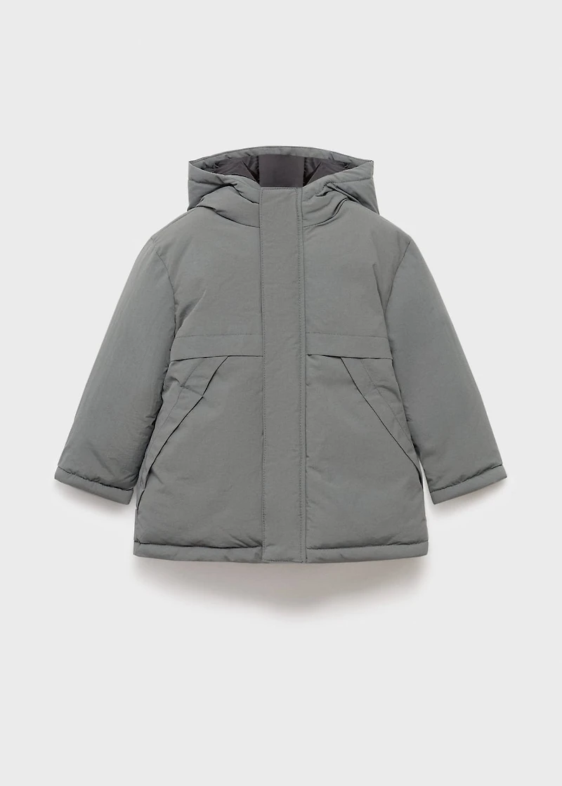 Hood quilted coat