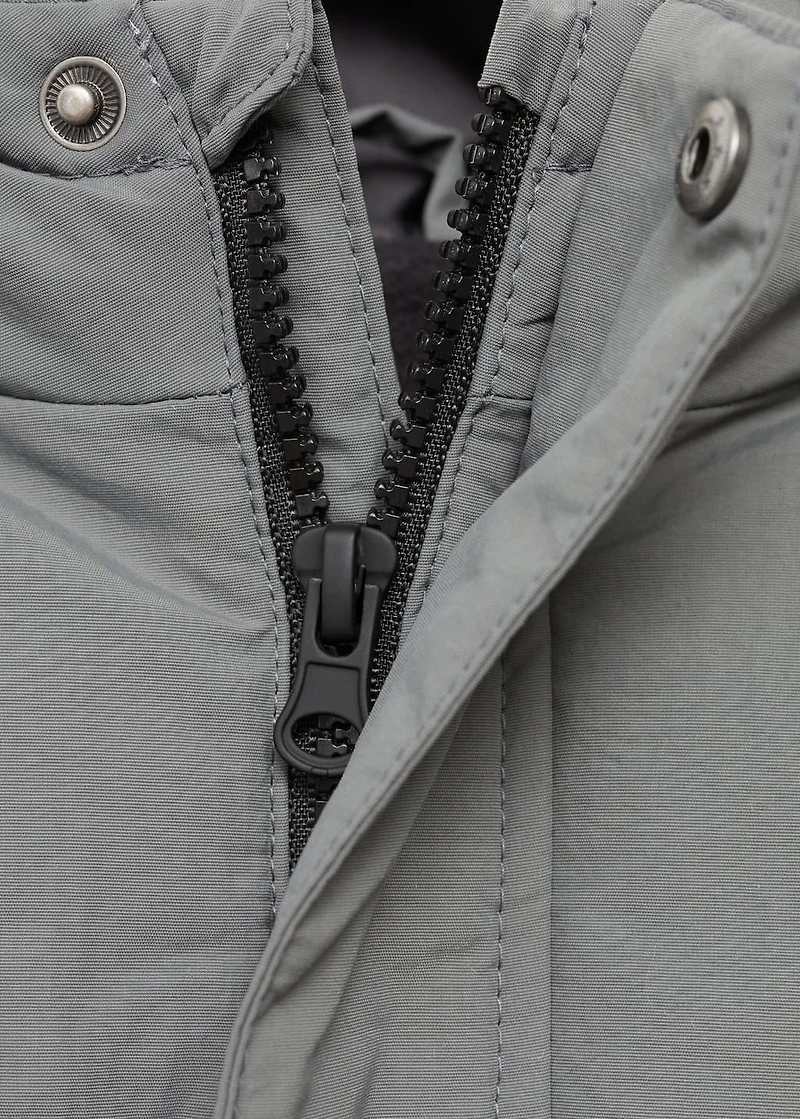 Hood quilted coat
