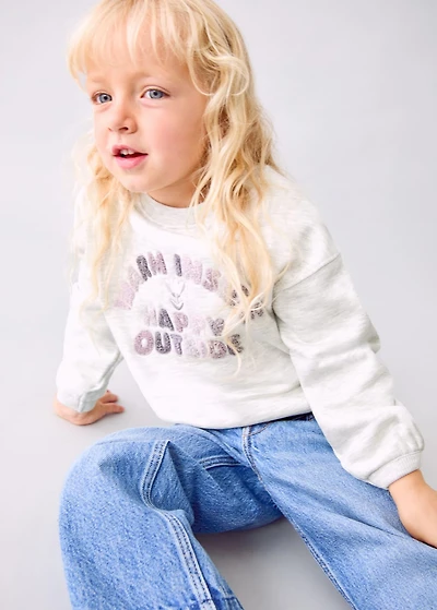 Floral embroidered sweatshirt