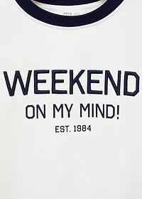 Embroidered detail cotton sweatshirt
