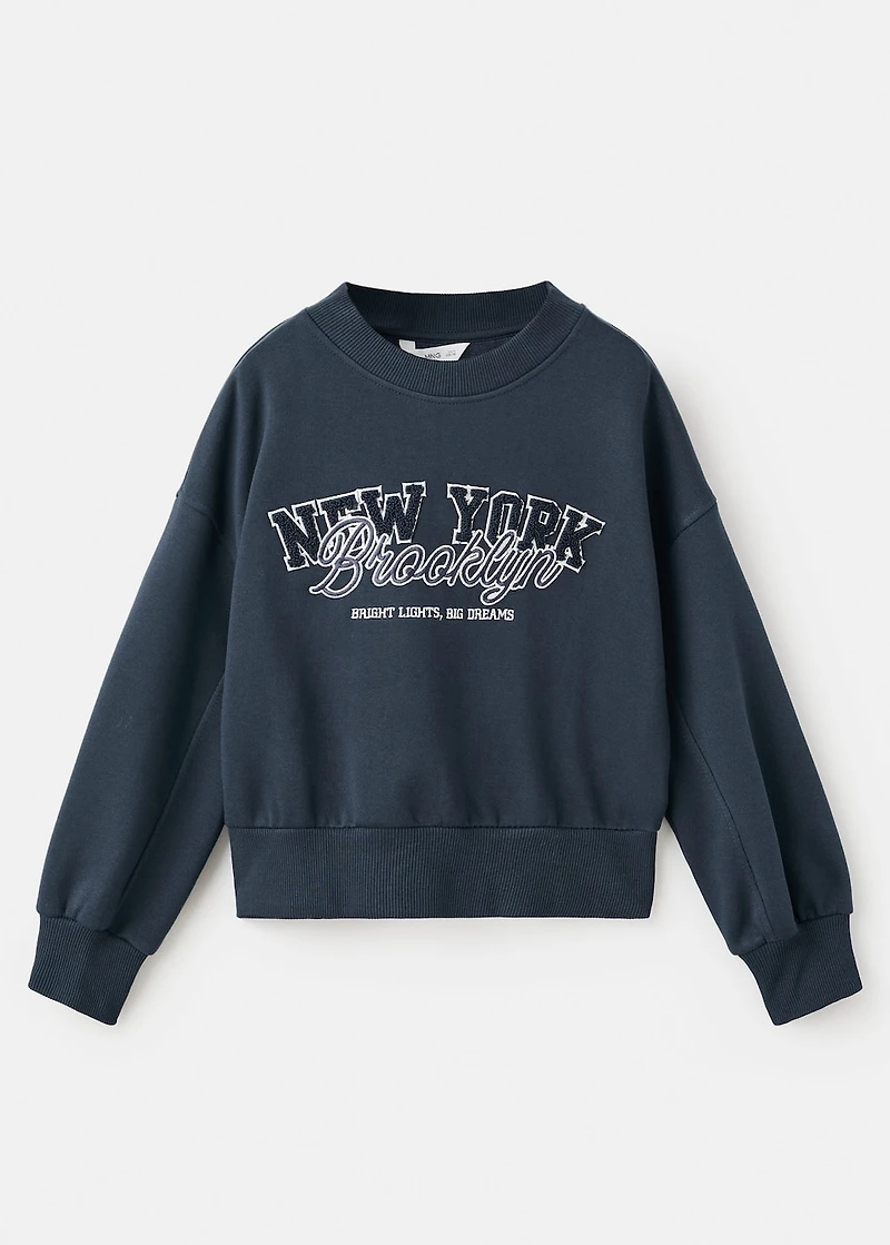 Embroidered cotton sweatshirt