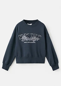 Embroidered cotton sweatshirt