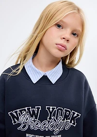 Embroidered cotton sweatshirt