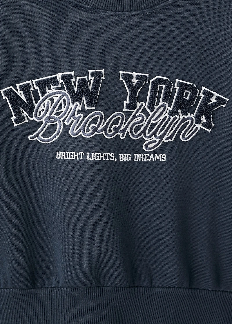 Embroidered cotton sweatshirt
