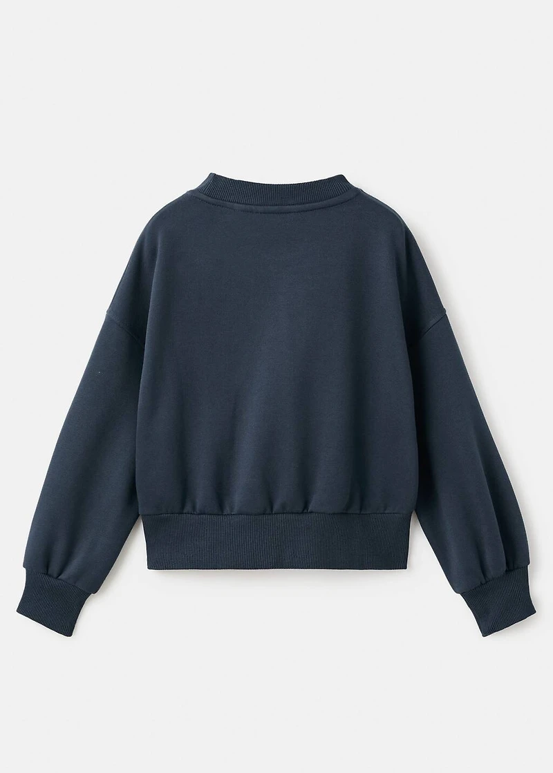 Embroidered cotton sweatshirt