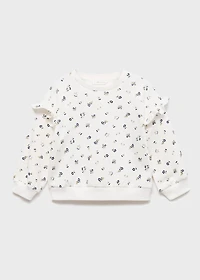 Ruffle detail sweatshirt