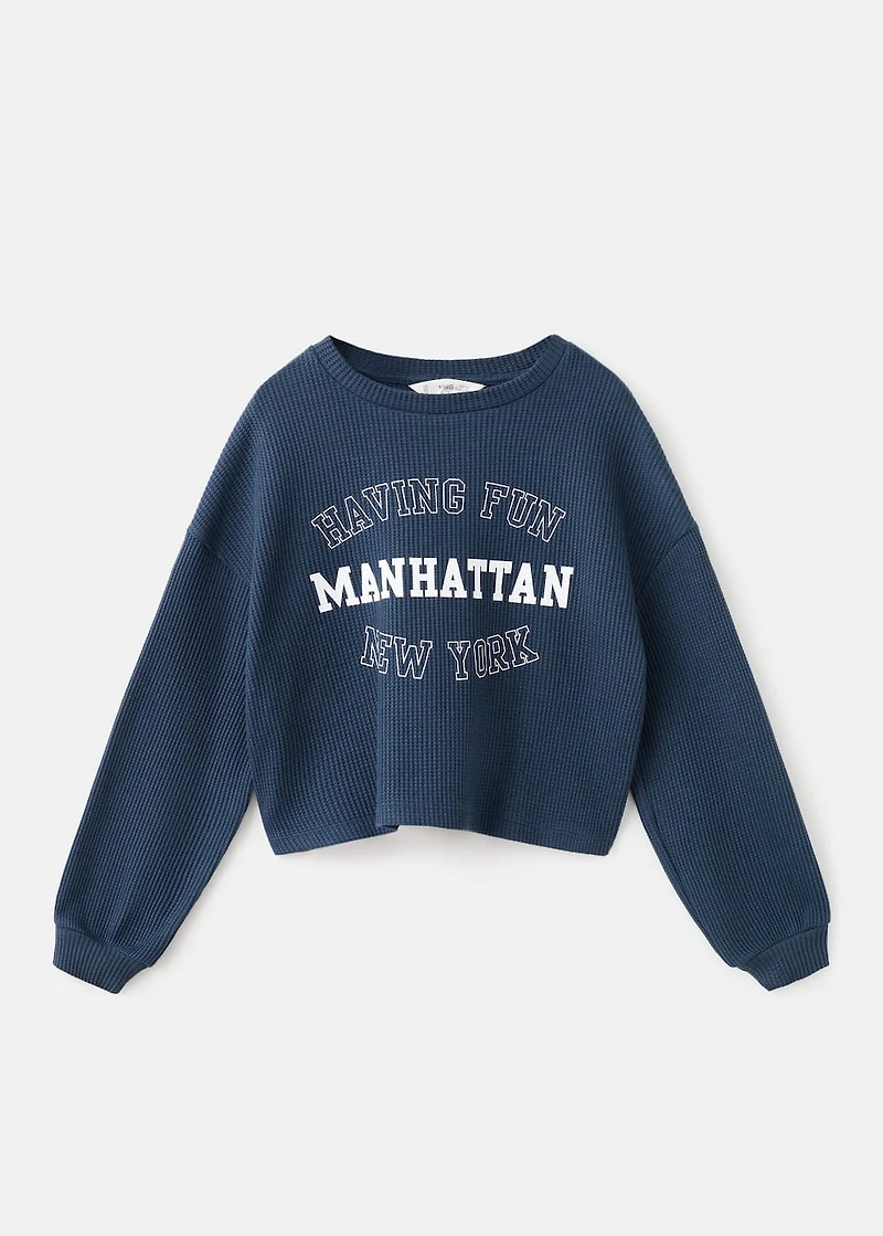 Printed cotton sweatshirt