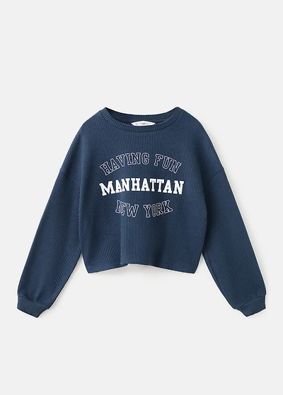 Printed cotton sweatshirt