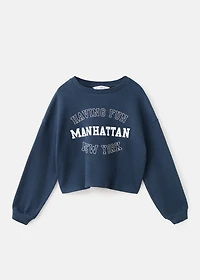 Printed cotton sweatshirt
