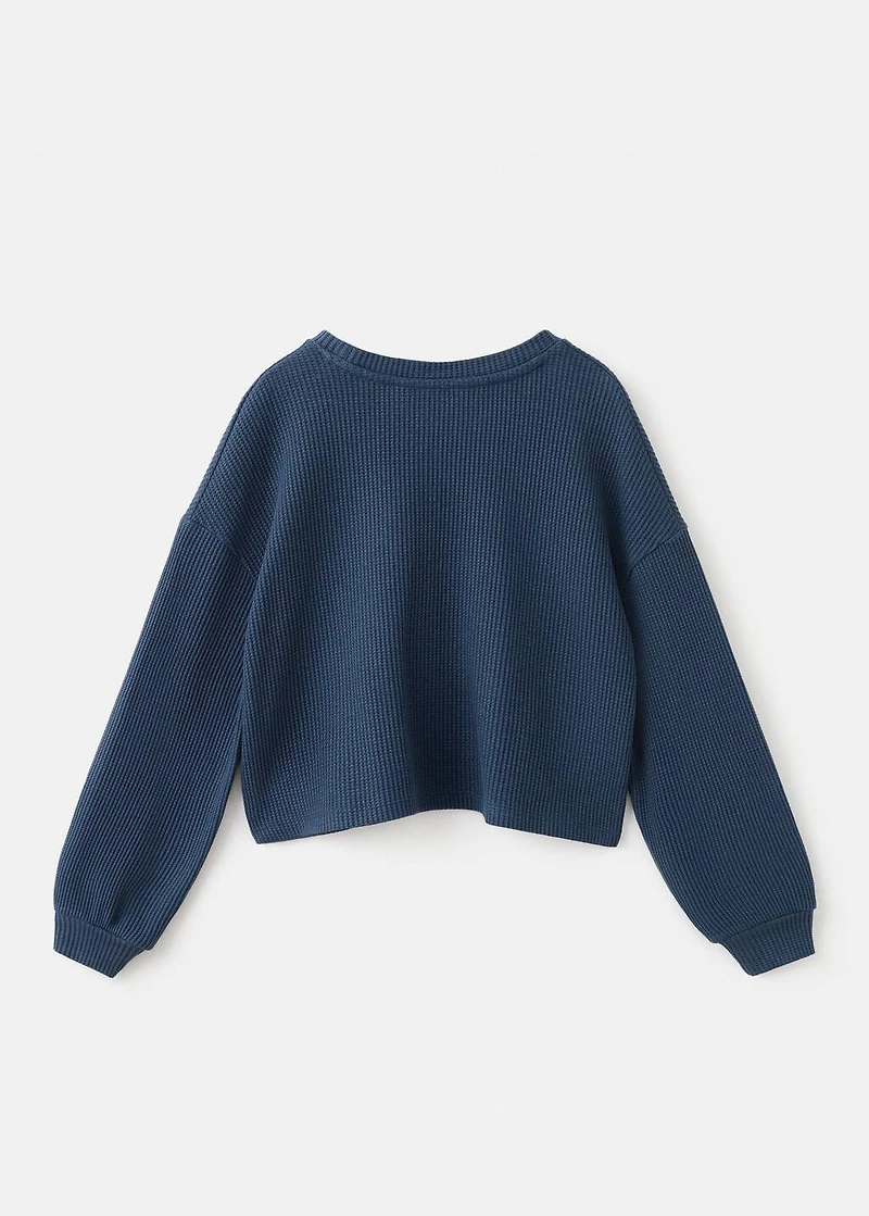 Printed cotton sweatshirt