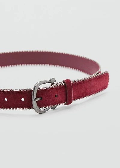 Stud leather belt