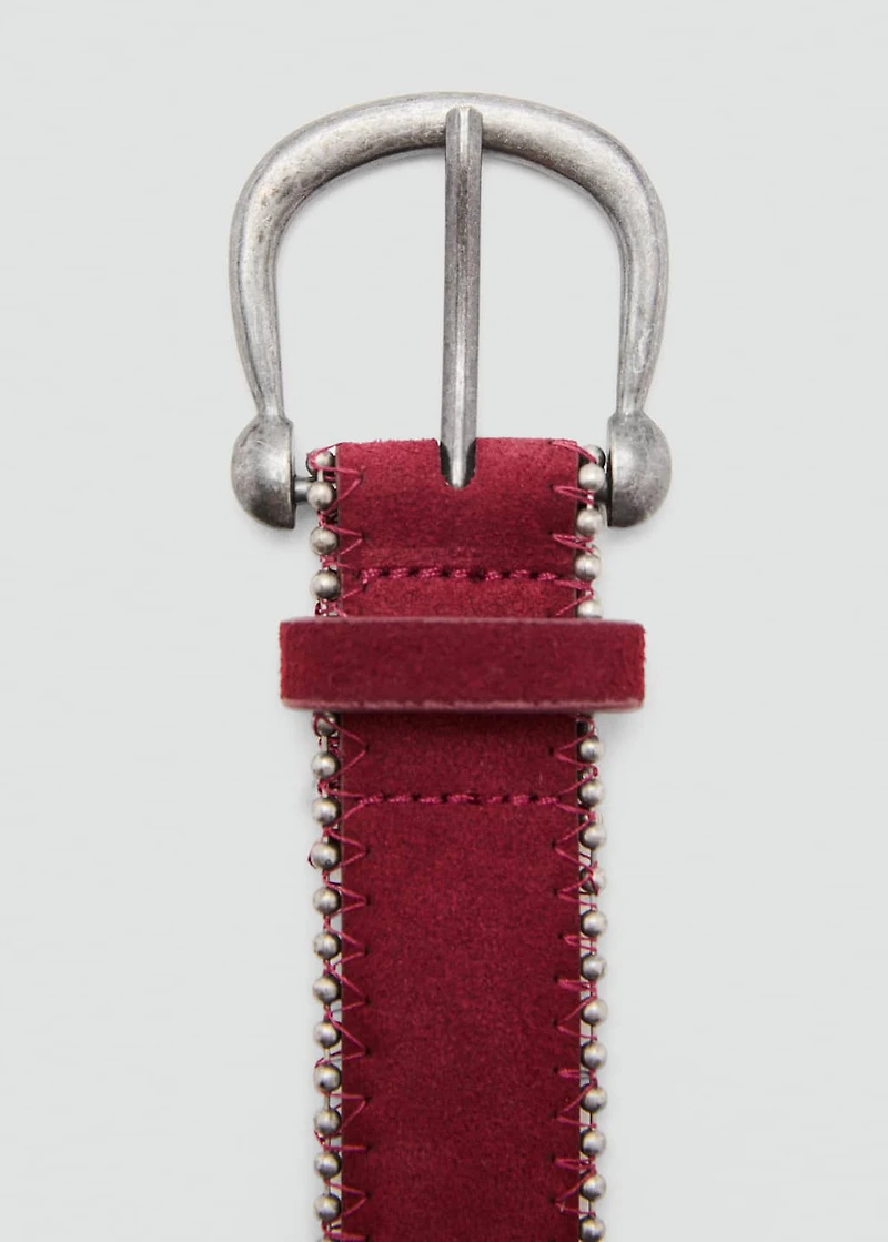 Stud leather belt