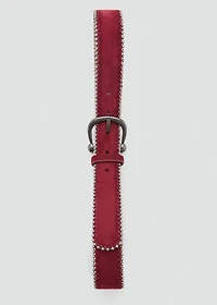 Stud leather belt