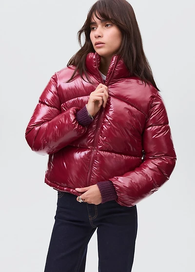 Shiny quilted anorak