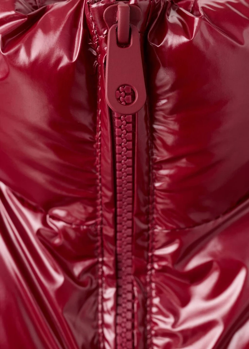 Shiny quilted anorak