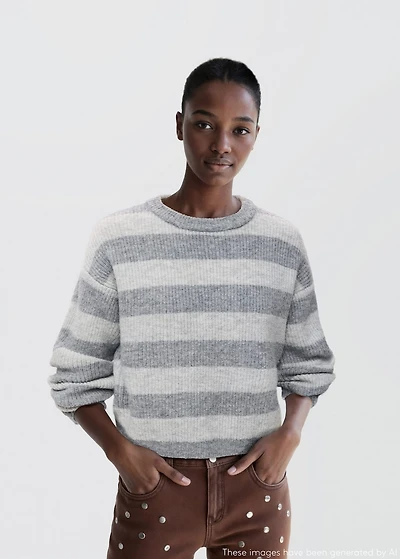 Knit striped sweater