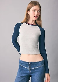 Low-waist studded jeans