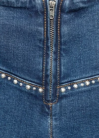 Wide leg jeans with studs