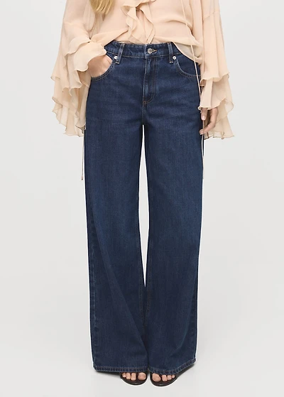 Low-rise wide-leg jeans