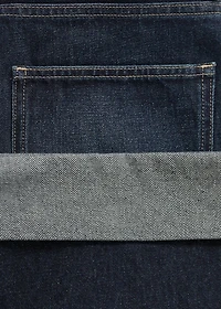 Wide-leg jeans with turn-up hem