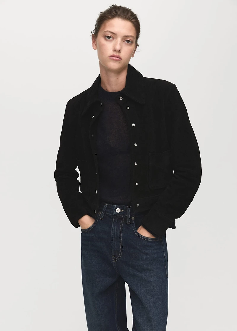 Wide-leg jeans with turn-up hem