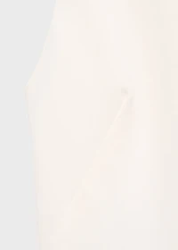 High-neck dress with ruffle