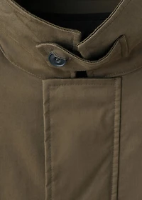 Cotton Parka with Pockets Water Repellent