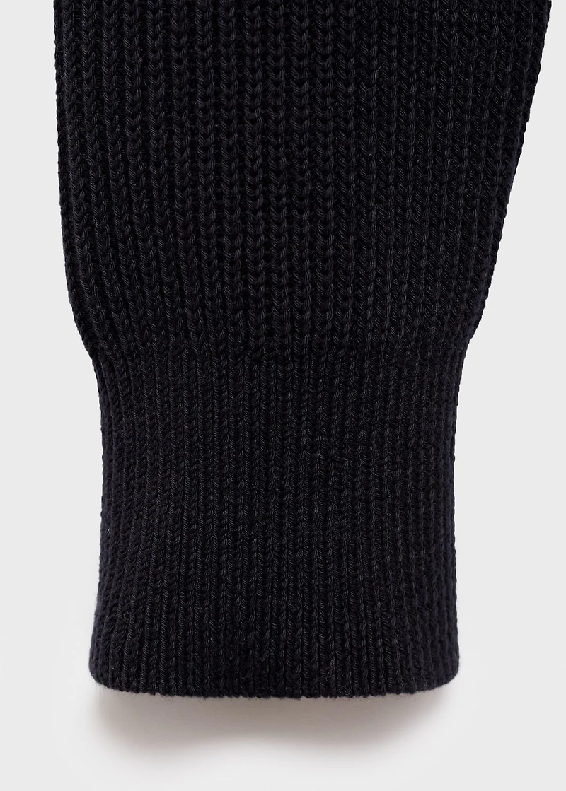 Fine rib-knit cotton sweater
