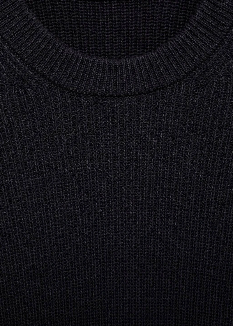 Fine rib-knit cotton sweater