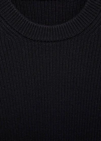Fine rib-knit cotton sweater