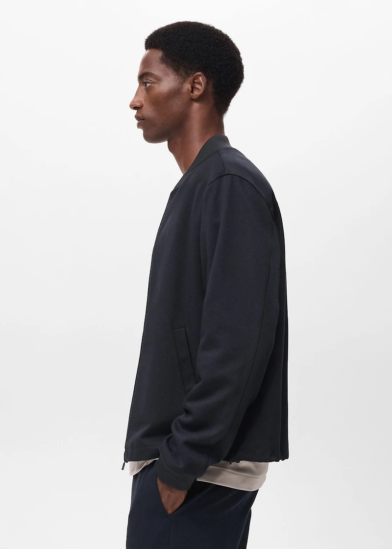 Comfort stretch zip-up hoodie