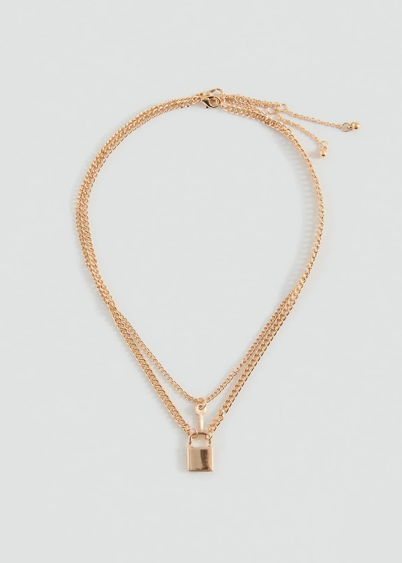 Padlock chain necklace