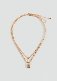 Padlock chain necklace