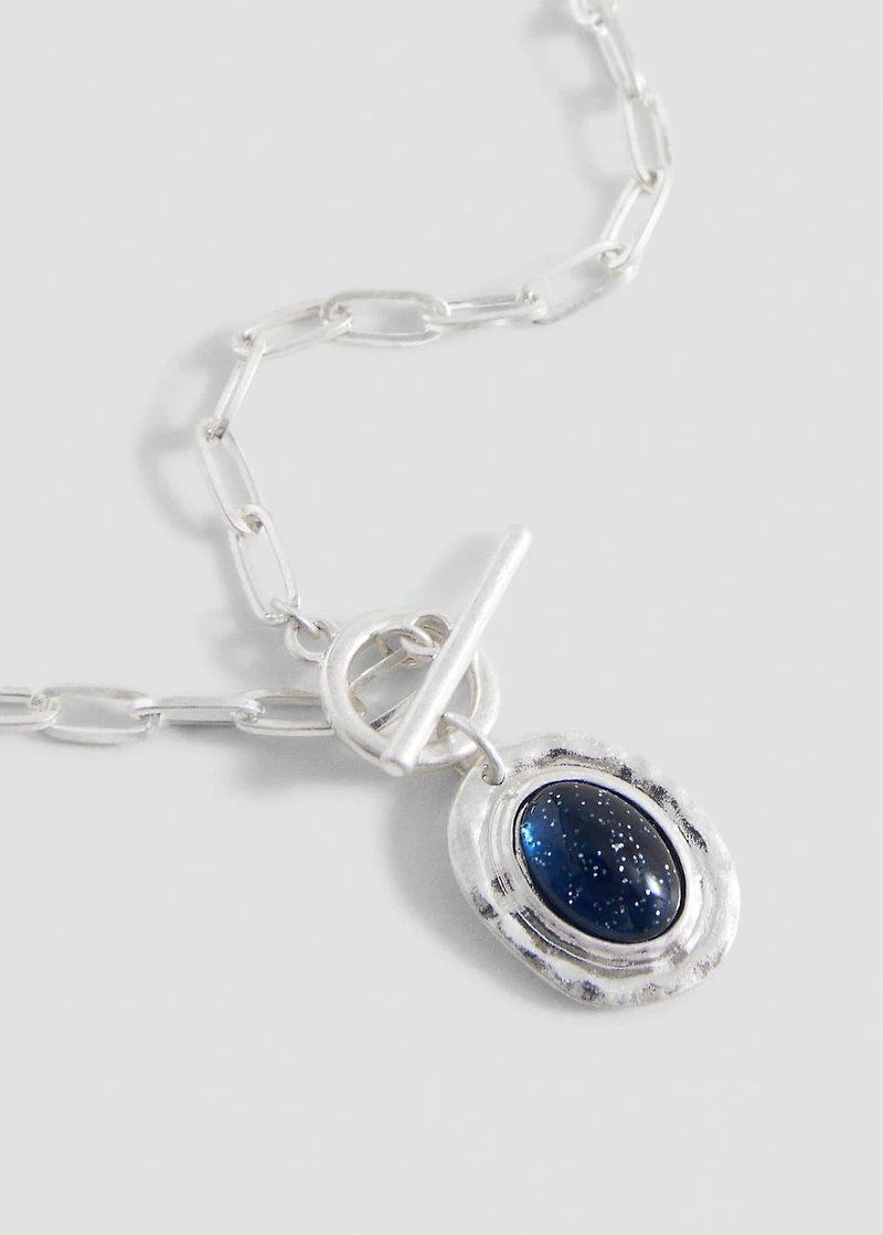 Geometric stone necklace