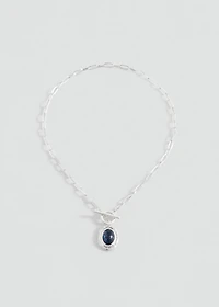 Geometric stone necklace
