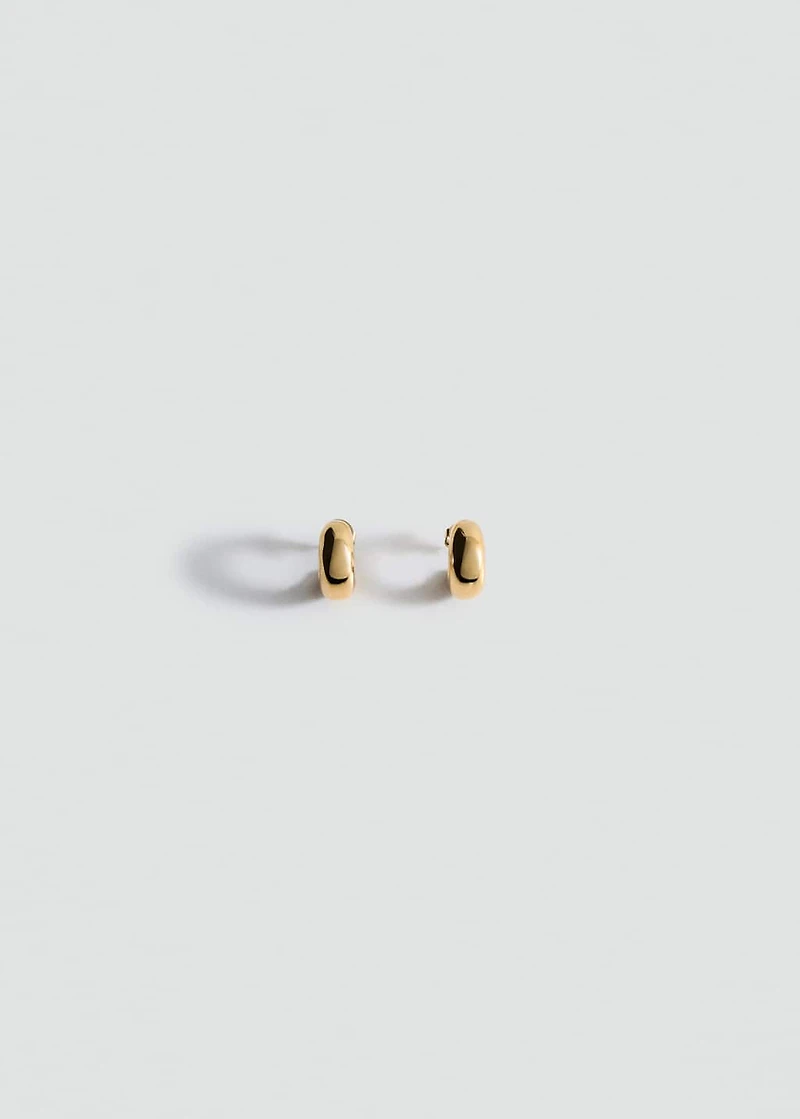 Stainless steel volume hoop earrings