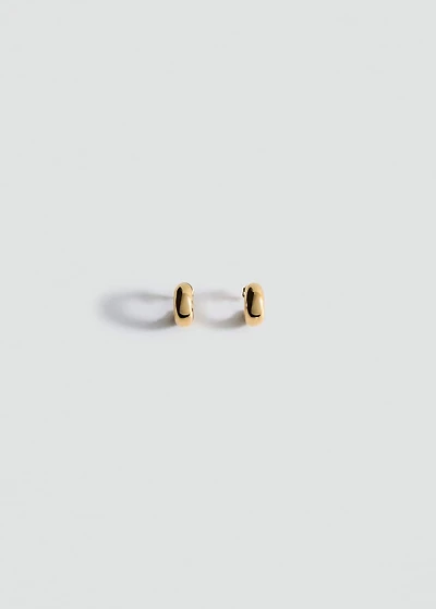 Stainless steel volume hoop earrings