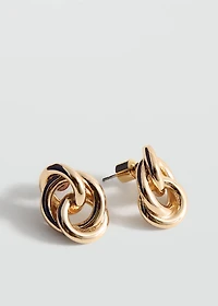 Intertwined hoop earrings