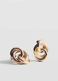 Intertwined hoop earrings