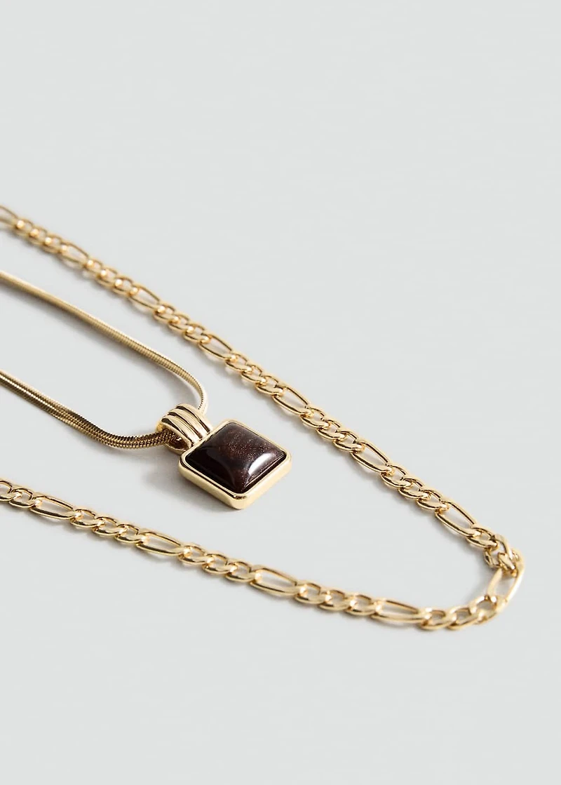 Double pendant necklace
