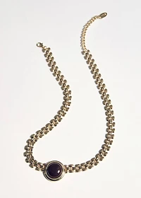 Resin appliqué necklace
