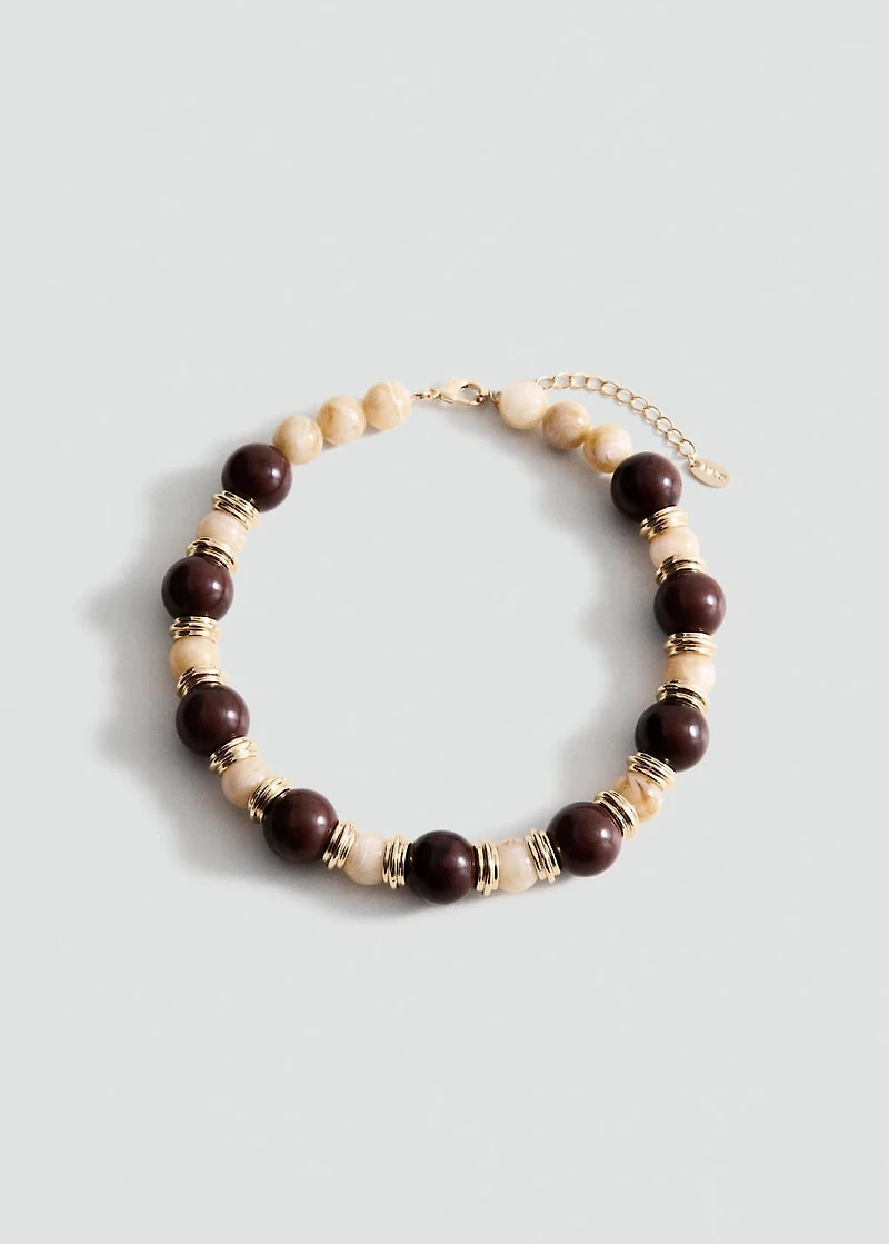 Combined beads necklace