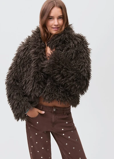 Short fur effect coat