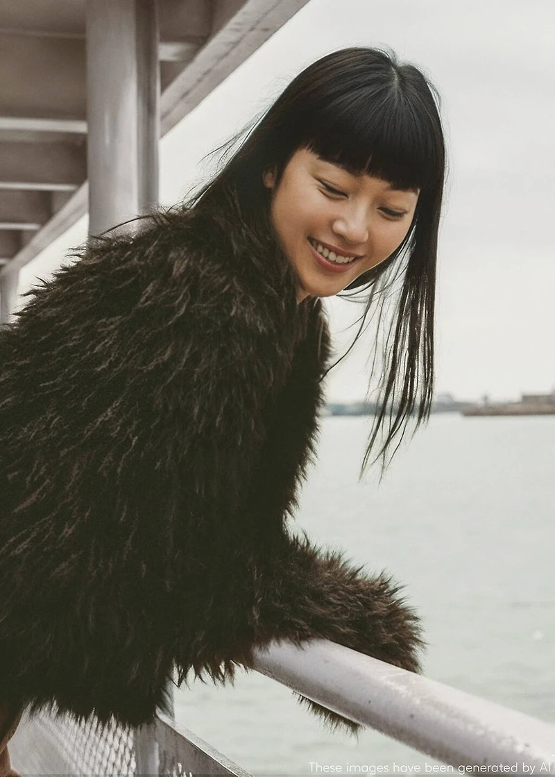Short fur effect coat