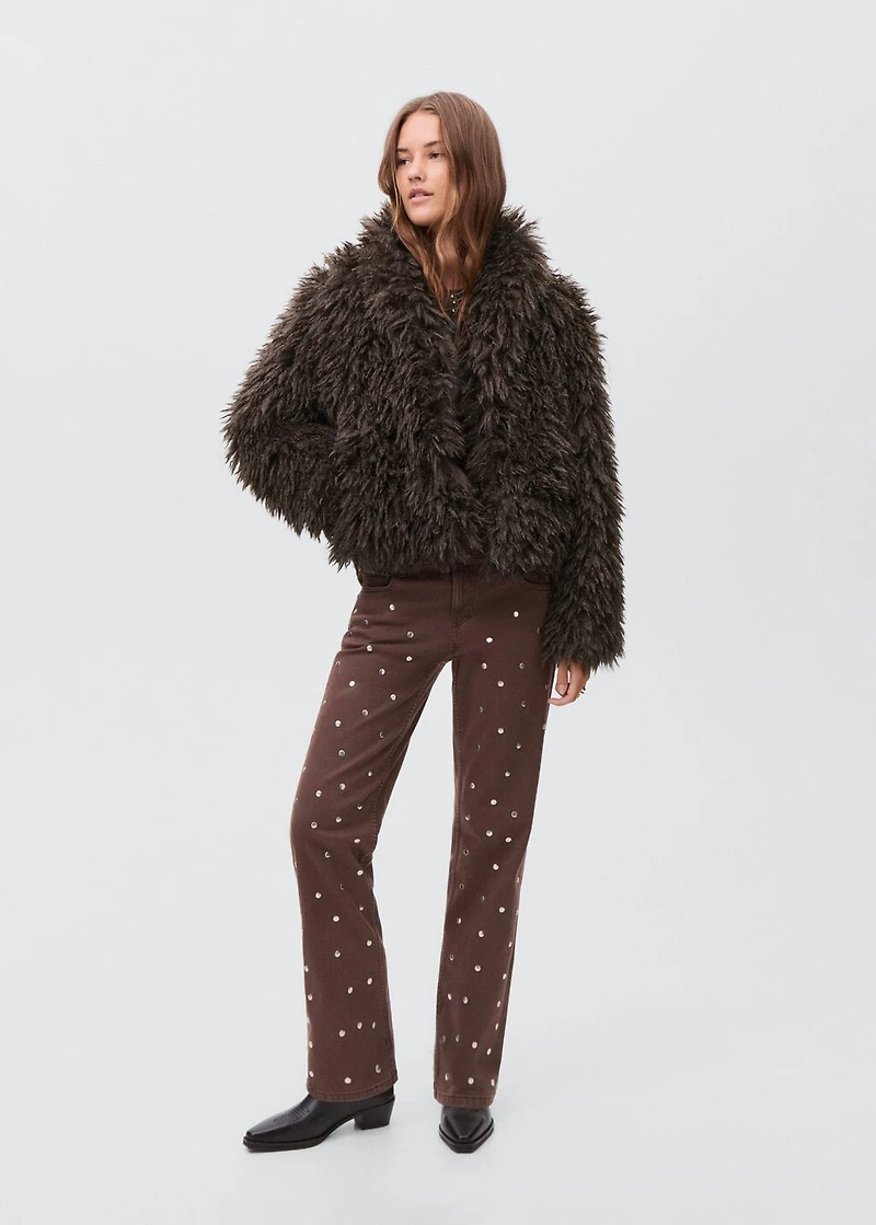 Short fur effect coat